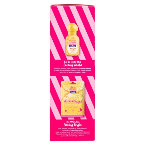 Malizia Bon Bons Pigiama Party Maschera Viso Shining 25mL + Eau de Toilette Creamy Vanilla 50 mL
